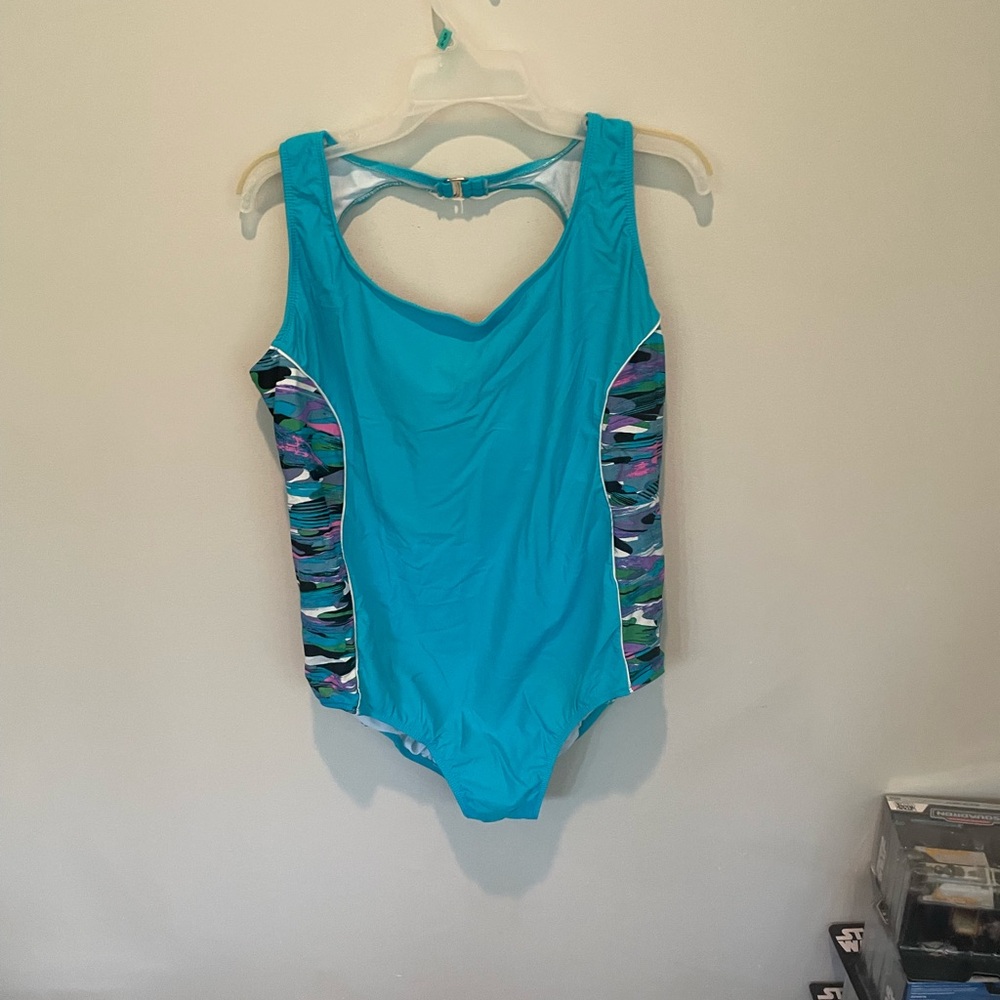Catalina Turquoise One-Piece Swimsuit with Vibrant Accents